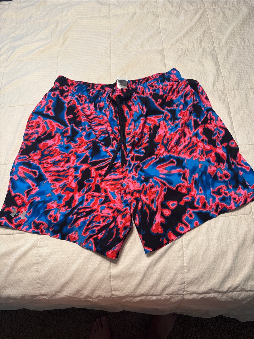 Under Armour Men's Neon Pink & Blue swimming Shorts